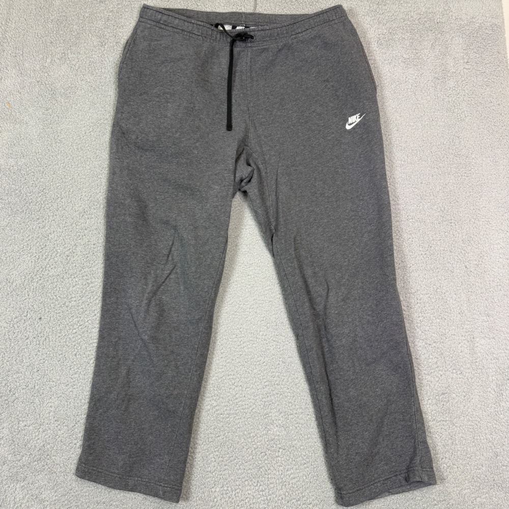 Nike Mens XXL Sportswear Club Fleece Sweatpants Grey Straight Leg Joggers